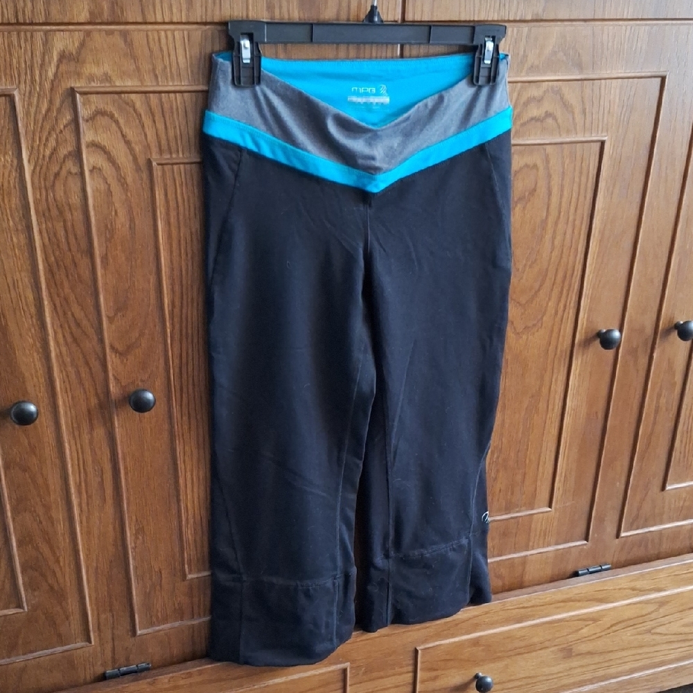 MPG Black and Blue Women's Athletic Pants Leggings